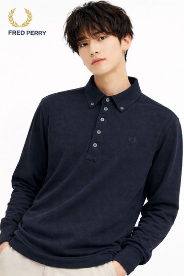 เสื้อโปโลแขนยาว​ Fred​ Perry​ สีดำ❗❗SALE❗❗​ รูปที่ 2