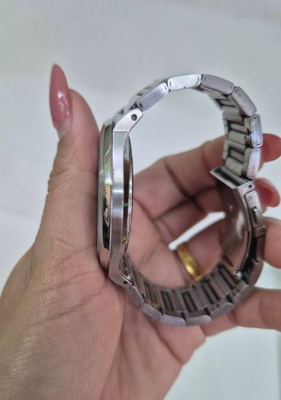 CC DOUBLE O นาฬิกาข้อมือผู้ชาย หน้าปัดดํา Stainless Steel Quartz มีช่องวันที่ รูปที่ 3