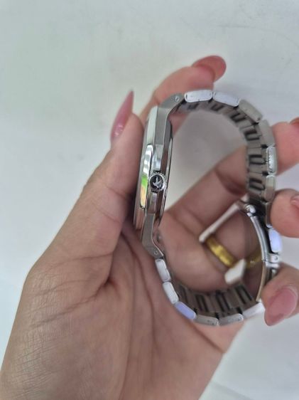 CC DOUBLE O นาฬิกาข้อมือผู้ชาย หน้าปัดดํา Stainless Steel Quartz มีช่องวันที่ รูปที่ 4