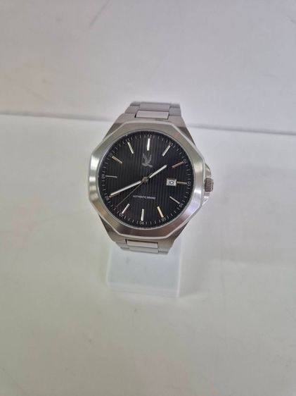CC DOUBLE O นาฬิกาข้อมือผู้ชาย หน้าปัดดํา Stainless Steel Quartz มีช่องวันที่ รูปที่ 2