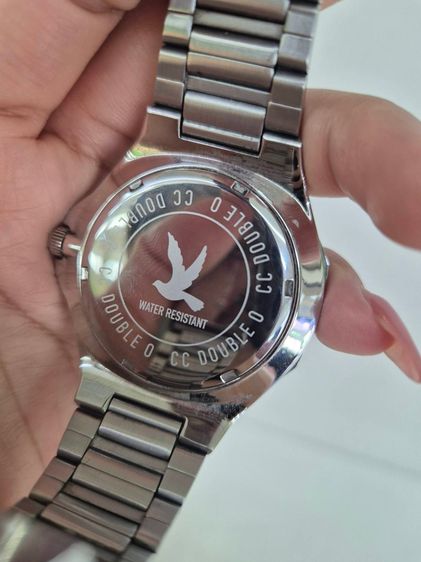 CC DOUBLE O นาฬิกาข้อมือผู้ชาย หน้าปัดดํา Stainless Steel Quartz มีช่องวันที่ รูปที่ 5
