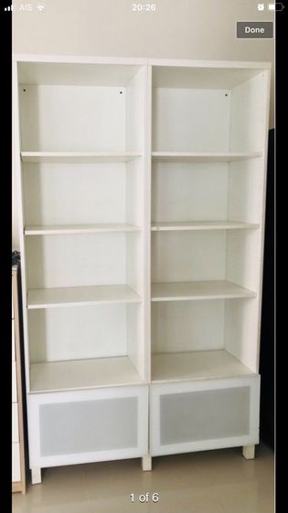 ต้องการขายชั้นวางของไม้ ikea  ขนาด ชั้นวางของ ikea กว้าง 60ซม ลึก40ซม สูง 202 ซม มีทั้งหมด6ตัวค่ะตัวเล็กด้านข้าง กว้าง 20ซม. ลึก 17 สูง202ซม. กับ ชั้นวางของโชว์สินค้า รูปที่ 4
