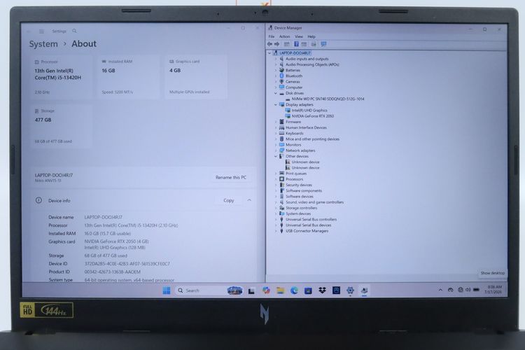 ACER NITRO V 15 Core i5-13420H.RTX2050 RAM16.512GB รูปที่ 2