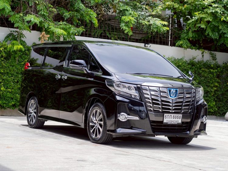 รถ Toyota Alphard 2.5 Hybrid SR C-Package E-Four 4WD สี ดำ