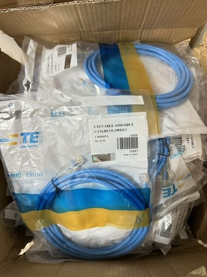 สาย PATCH CORD CAT6 3 M.( 10ฟุต )สีฟ้า ยี่ห้อ AMP รูปที่ 2