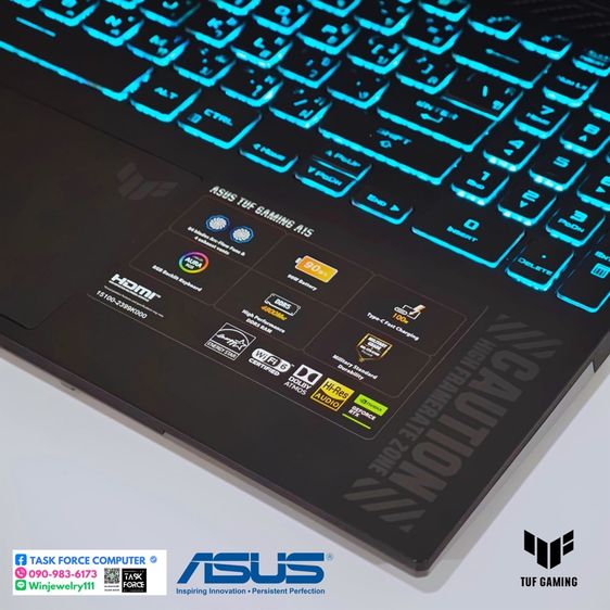 ASUS TUF GAMING F15 FX507VV-LP139W (MECHA GRAY) รูปที่ 3