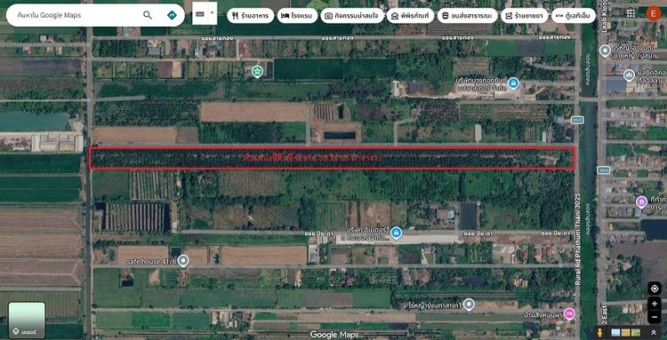 ขายที่ดิน 39 ไร่ 63 ตร.ว. คลอง 12 หนองเสือ ปทุมธานี พื้นที่สีชมพู ติดถนน 4 ด้าน เหมาะลงทุน