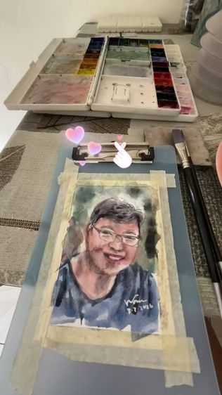 รับวาดภาพเหมือนจากรูปถ่าย วาดรูปคน วาดรูปคู่ ของขวัญ วันเกิด วันครบรอบ ของขวัญให้แฟน🎁🎉👩‍❤️‍👨 รูปที่ 2