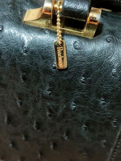 งานระดับ Masterpiece กระเป๋าเอกสารนักธุรกิจ/ผู้บริหาร หนังนกกระจอกเทศแท้ 100%(Genuine Ostrich Leather Briefcase) ล็อกหรู amiet Swiss Made 💼✨ รูปที่ 10