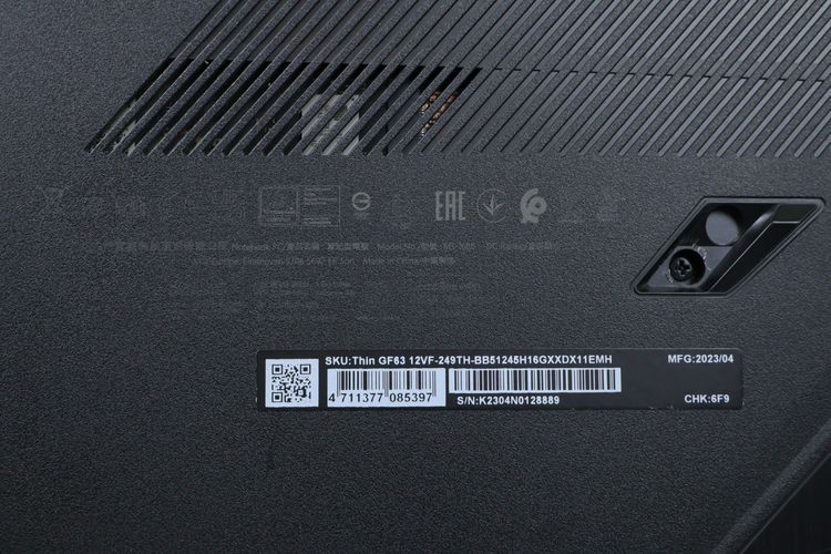 MSI THIN GF63 12VF-249TH Core i5-12450H.RTX4060 RAM16.512GB รูปที่ 12