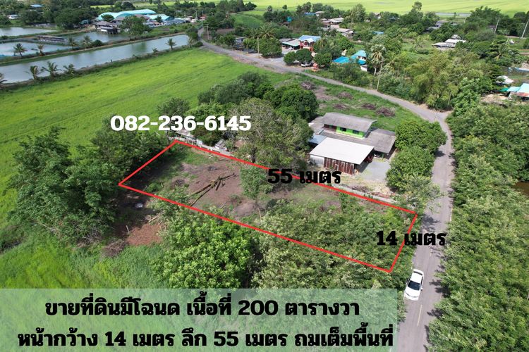 ขายที่ดิน 200 ตารางวา ตำบลดงละคร ติดถนนลาดยาง มีโฉนด ขาย 550,000 บาท รูปที่ 2