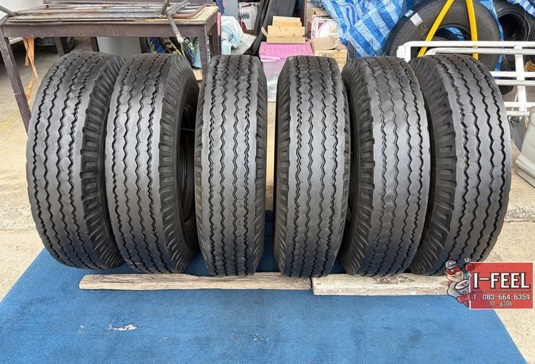 Bridgestone 825r16 รุ่น h-miler 14pr  มี 6ชุด ในรองครบ ใช้แล้ว