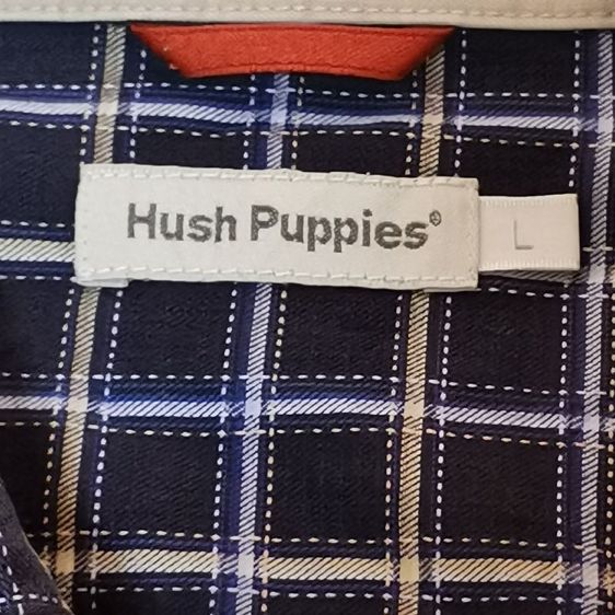🐕 เสื้อเชิ้ต Hush Puppies แท้ ลายตารางสีกรม-ขาว รูปที่ 5