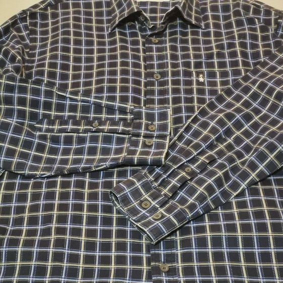 🐕 เสื้อเชิ้ต Hush Puppies แท้ ลายตารางสีกรม-ขาว รูปที่ 8