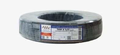 สายไฟ NNN รุ่น THW-A ขนาด 1 x 35 ตร.มม. ยาว 100 เมตร สีดํา