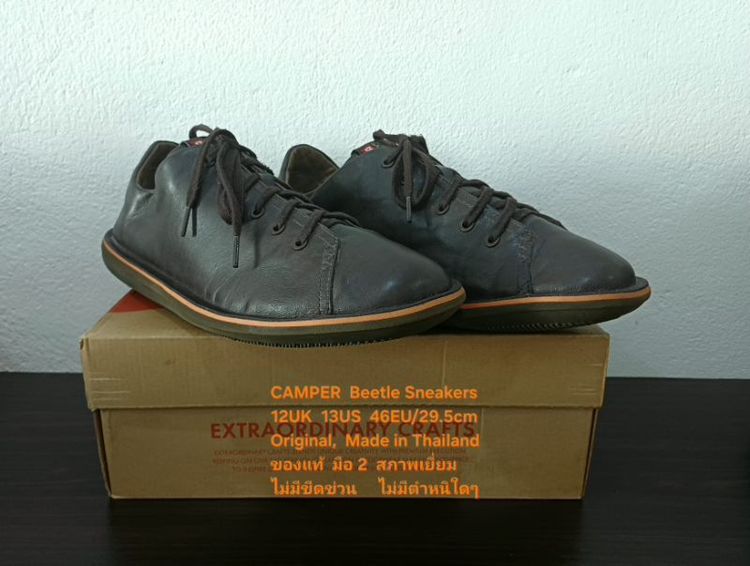 CAMPER Beetle Sneakers, Men's 12UK 46EU/29.5cm Original ของแท้ มือ 2 สภาพเยี่ยม, รองเท้า CAMPER หนังแท้ พื้นเต็ม เชือกแท้ ไม่มีตำหนิใดๆ รูปที่ 4