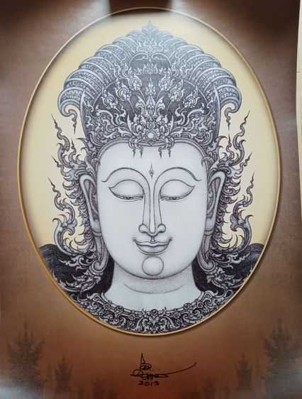 ภาพพิมพ์พระโพธิสัตว์  ปี 2013  อาจารย์เฉลิมชัย โฆษิตพิพัฒน์