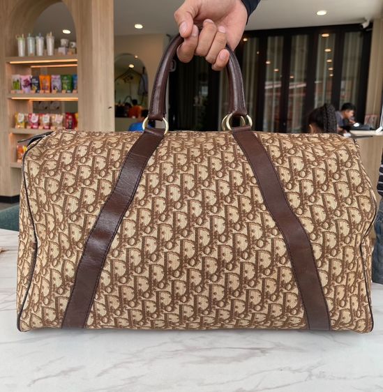 กระเป๋า Christian Dior ทรง Boston Bag ลาย Trotter Canvas ไซด์40