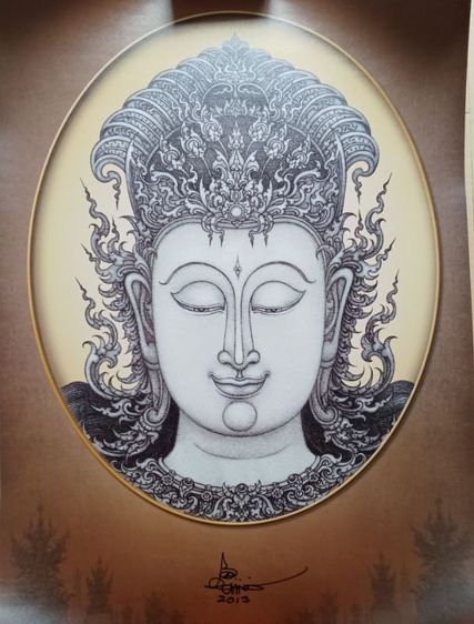 ขาย ภาพพิมพ์พระโพธิสัตว์ ปี 2013 โดยอาจารย์เฉลิมชัย โฆษิตพิพัฒน์ รูปที่ 2