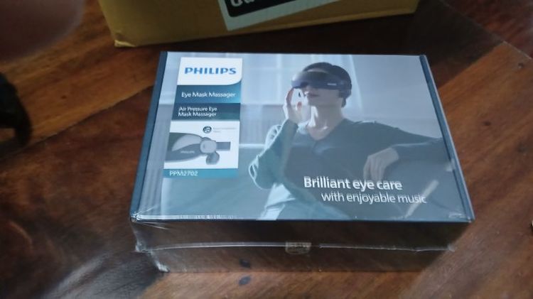 อุปกรณ์เพื่อสุขภาพ ขายต่อครับยังไม่ได้ใช้งาน เครื่องนวดตาอัจฉริยะ Philips Smart Eye Massager (PPM2702) สีน้ำเงิน ยังไม่แกะพลาสติก