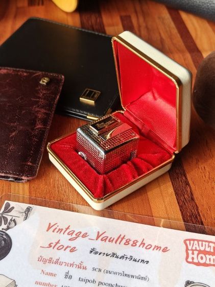 ไฟแช็ค🔥Vintage 1970s IPPAG Dice Gas Lighter - Japanese Chrome Diamond Cut Cube Pocket Lighter with Original Box