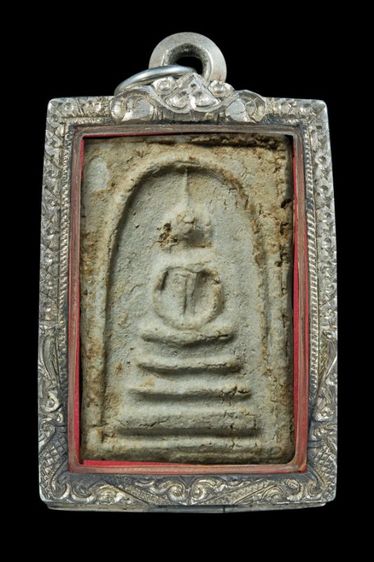 พระสมเด็จบางขุนพรหม พิมพ์สังฆาฎิ(มีหู) กรุใหม่ หลังตรายางวัด