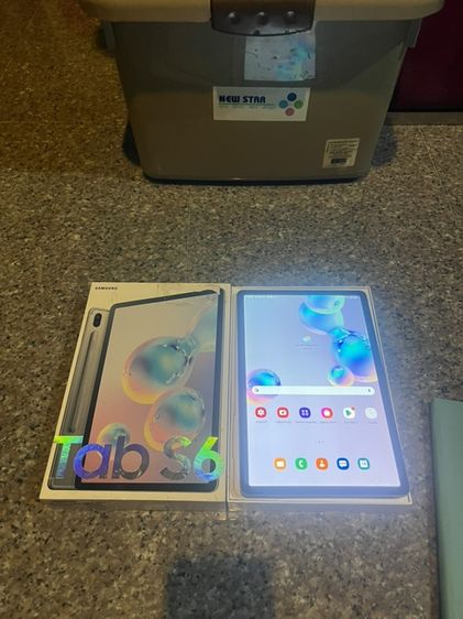 128 GB ขายSamsungTabS6สีGrayจอOledแล้ว128กิ๊กยกกล่องใส่ซิมได้ไร้รอยตกใดๆได้ใช้งานดีสูนTrueถูกๆ
