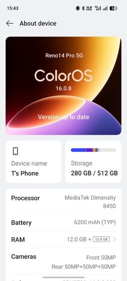 OPPO Reno 14 Pro 5g 12/512 รูปที่ 8