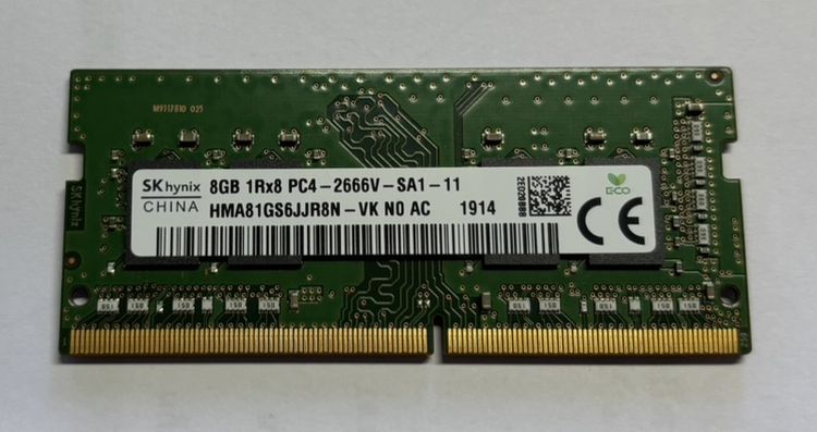 ที่เก็บข้อมูลและเมมโมรี่การ์ด ขายแรมโน้ตบุ๊กSK hynix DDR4 8GB /2666
