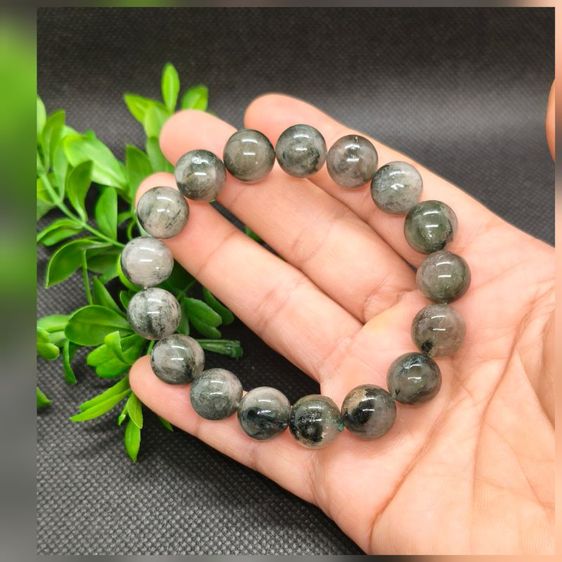 อัญมณี สร้อยข้อมือหินไหมเขียว Green Rutilated Quartz กำไลหินมงคล ไหมจักรพรรดิ หินแท้ธรรมชาติ เสริมโชคลาภ ค้าขายร่ำรวย
