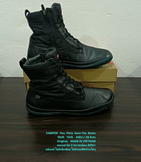 CAMPER Peu Pista Gore-Tex Boots, Men's 10UK 44EU/28.5cm ของแท้ มือ 2 สภาพเยี่ยม, บู้ทหุ้มข้อ CAMPER หนังแท้ พื้นเต็มสวยมาก ไม่มีขีดข่วนใดๆ รูปที่ 13