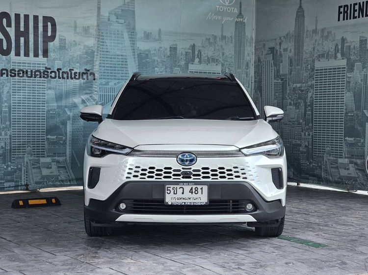 รถ Toyota Corolla Cross 1.8 HEV Premium Luxury สี ขาว