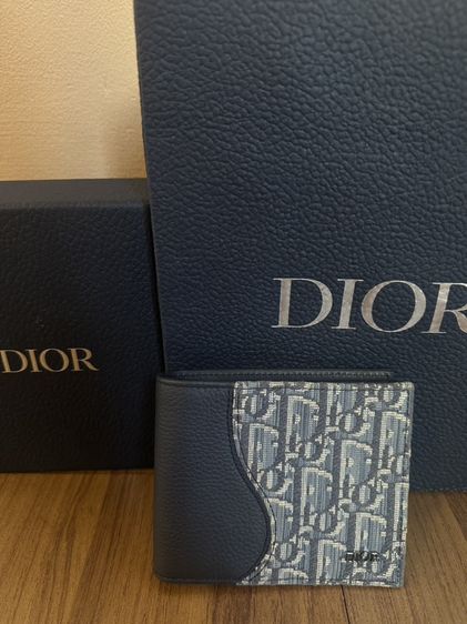 Dior Oblique Bi-Fold Wallet Navy | ของแท้ สภาพสวย พร้อมกล่อง รูปที่ 4
