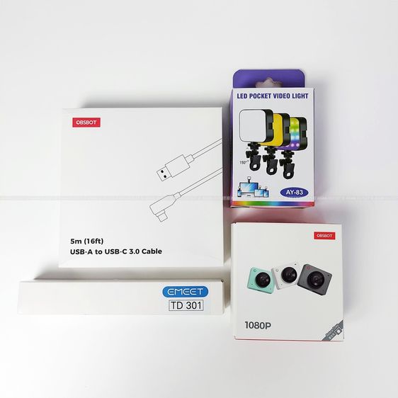 อื่นๆ กล้องเว็บแคม OBSBOT MEET SE สภาพเหมือนใหม่ แถมฟรีสาย USB 3.0 Grade A OCB-3208-CE ขาตั้ง EMEET TD301 และไฟดารา RGB AY83 