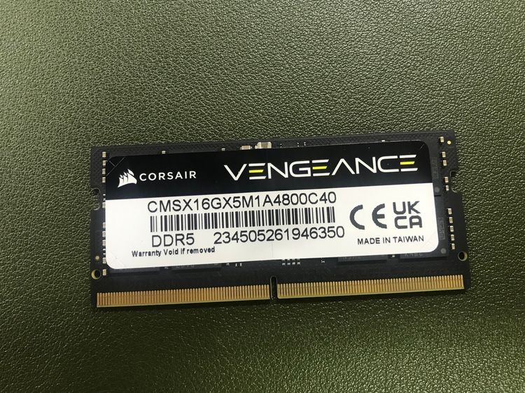 ที่เก็บข้อมูลและเมมโมรี่การ์ด ขาย Ram 16Gb DDR5 bus speed 4800 ยี่ห้อ Corsair ประกัน LT