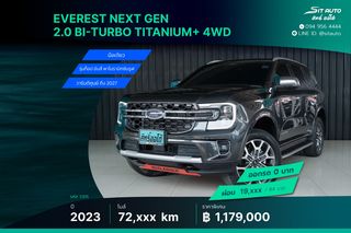 2023 Ford Everest 2.0 Bi-Turbo Titanium+ 4WD AT เทาดำ - โฉมล่าสุด รุ่นท็อป 4x4 วารันตี 2027 ฟอร์ด เอเวอร์เรส รถสวย รถบ้าน ฟรีดาวน์