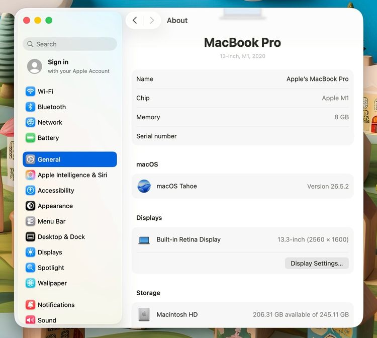 MacBook Pro 13-inch M1 2020 Ram8GB SSD256GB Space Gray รูปที่ 12