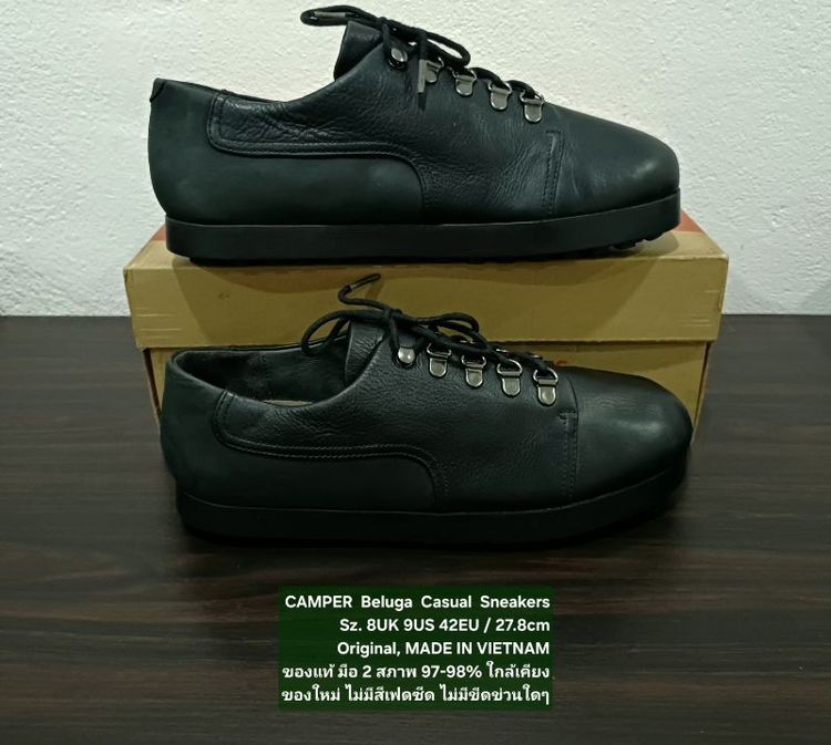 CAMPER Beluga Sneakers, Men's 8UK 42EU/27.8cm ของแท้ มือ 2 สภาพใกล้เคียงของใหม่, รองเท้า CAMPER หนังแท้ พื้นเต็มใหม่กริ๊บ สวยมาก รูปที่ 14
