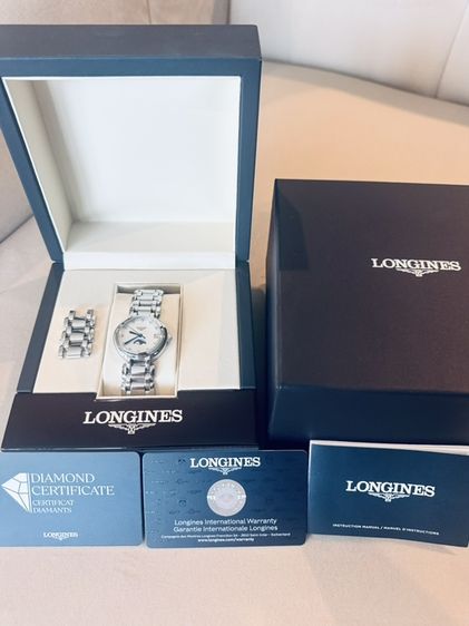 Longines PrimaLuna Moonphase 30.5มม. หน้ามุกเพชร💎ปี2023Ref: L8.115.4.87.6