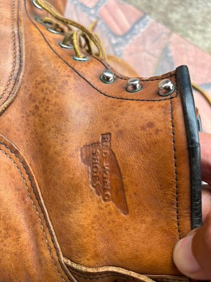 รองเท้าบู๊ท หนังแท้ UK 8.5 | EU 42 2/3 | US 9 น้ำตาล Red Wing Lineman