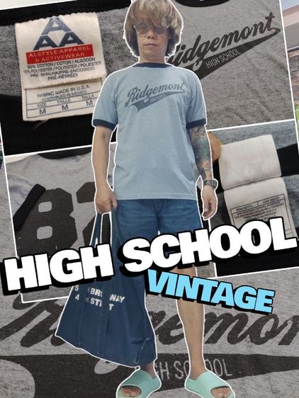 เสื้อยิด HIGH SCHOOL👕วินเทจ