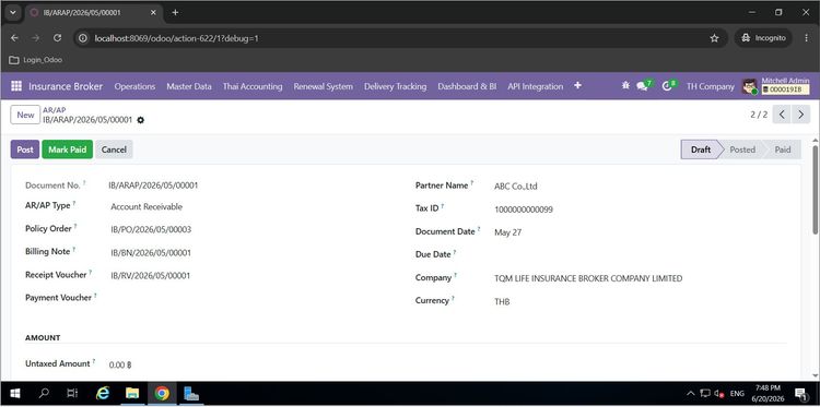 รับเขียนโปรแกรมครบวงจรและพัฒนา ERP-Odoo Desktop-App Web-App IoT AI and Automation โดยทีมงานมืออาชีพ รูปที่ 7