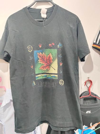 อื่นๆ อื่นๆ L ดำ แขนสั้น เสื้อยืด มือสอง Vintage 90s Chemainus Canada Souvenir Tee