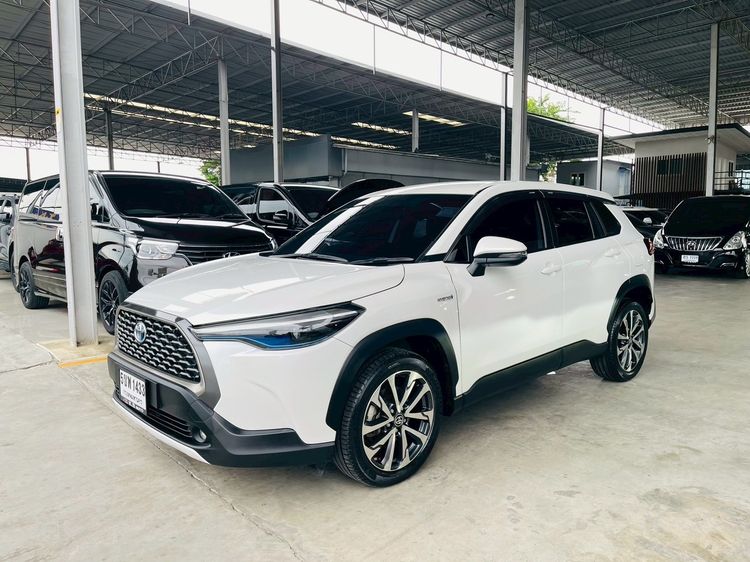 Toyota Corolla Cross 2022 1.8 Hybrid Premium Sedan ไฮบริด ไม่ติดแก๊ส เกียร์อัตโนมัติ ขาว