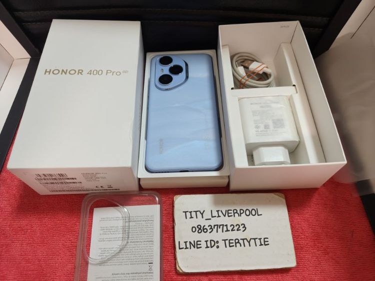 ยี่ห้ออื่นๆ 512 GB ขาย Honor 400 Pro 5G สี Tidal Blue เครื่องศูนย์ไทย มีประกันเหลืออีก 4 เดือน