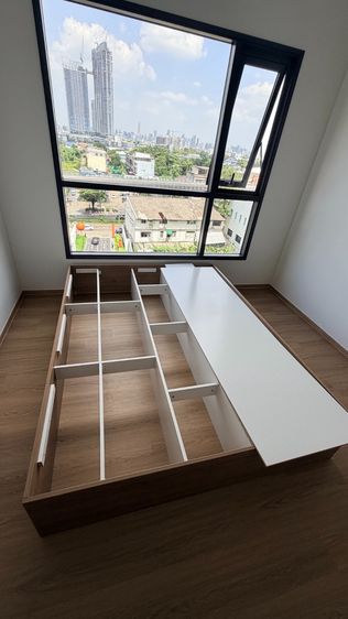 เตียงนอนสไตล์ญี่ปุ่น (Japanese Style Bed) ดีไซน์เรียบง่ายสีวอลนัท รูปที่ 4