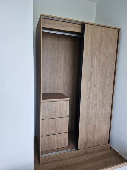 ตู้เสื้อผ้า WARDROBE 2 บานเลื่อน 3 ลิ้นชัก