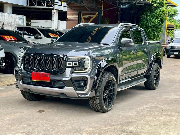 Ford Ranger 2024 2.0 Turbo Hi-Rider Wildtrak Pickup ดีเซล ไม่ติดแก๊ส เกียร์อัตโนมัติ เทา