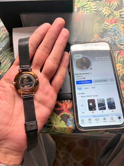 DANIEL WELLINGTONนาฬิกาข้อมือรุ่น PETITE ASHFIELD BLACK 28MM ROSE GOLD รูปที่ 3