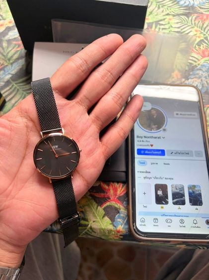 DANIEL WELLINGTONนาฬิกาข้อมือรุ่น PETITE ASHFIELD BLACK 28MM ROSE GOLD รูปที่ 2